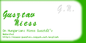 gusztav miess business card